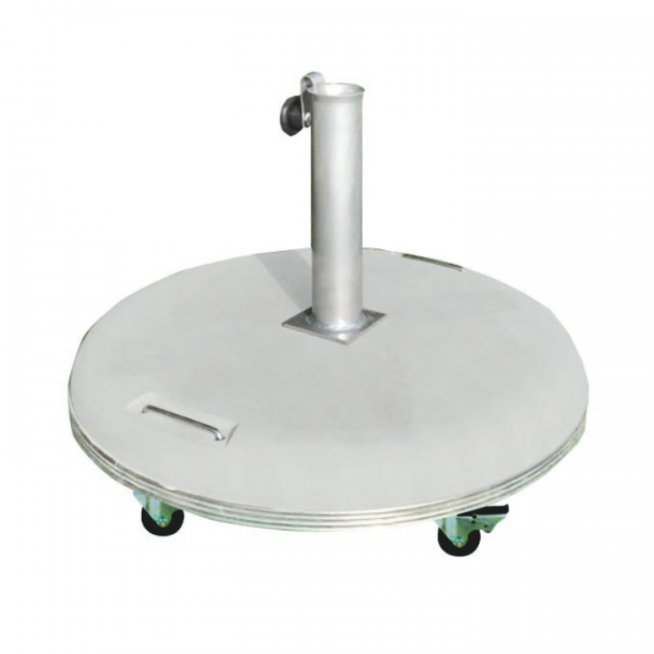 Base chapéu c/ aro proteção cimento natural cinza c/ rodas