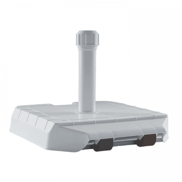 Base plástico e betão quadrada