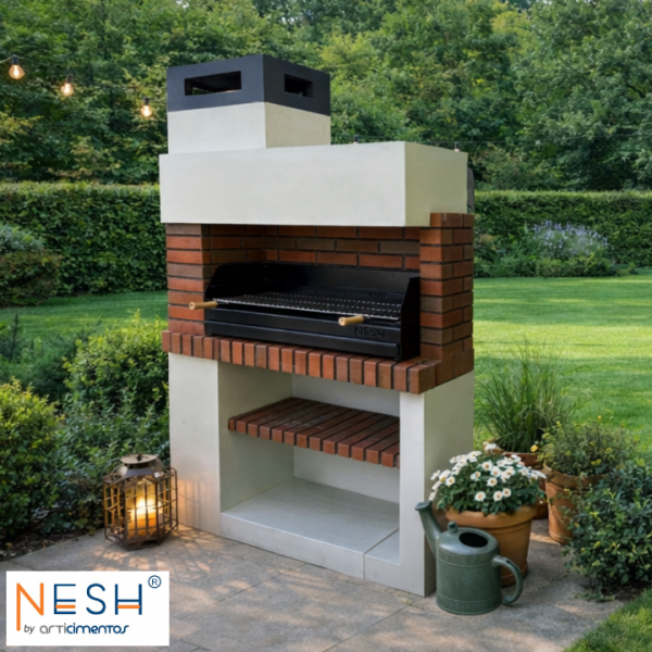 Churrasqueira CAPRICE mediterrânica com tijolo