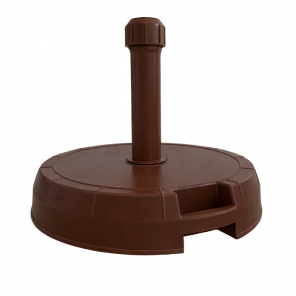 Base plástico e betão grande castanho