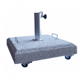 Base quadrada granito c/ rodas